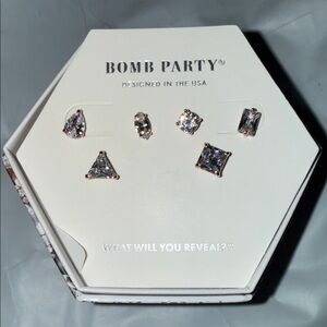 Bomb Party RBP5882 MY TREAT April 2023 Bday 6 Different Earrings in set NIB